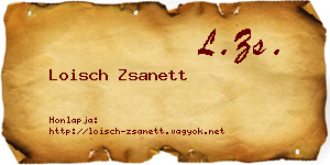 Loisch Zsanett névjegykártya